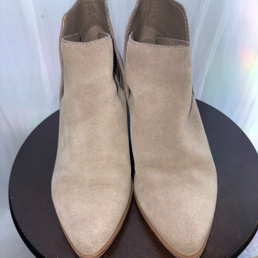 Dolce Vita Tan Ankle Booties with Elastic Panels